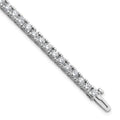 True Origin 14K White Gold 6 3/8 carat Lab Grown Diamond VS+ F+ Complete Tennis Bracelet