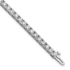 True Origin 14K White Gold 6 3/8 carat Lab Grown Diamond VS+ F+ Complete Tennis Bracelet