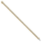 True Origin 14K Yellow Gold 6 3/8 carat Lab Grown Diamond VS+ F+ Complete Tennis Bracelet