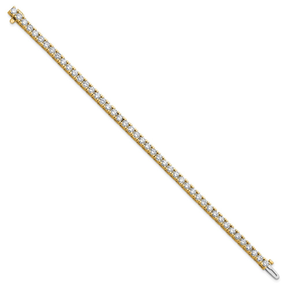 True Origin 14K Yellow Gold 6 3/8 carat Lab Grown Diamond VS+ F+ Complete Tennis Bracelet