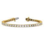 True Origin 14K Yellow Gold 6 3/8 carat Lab Grown Diamond VS+ F+ Complete Tennis Bracelet