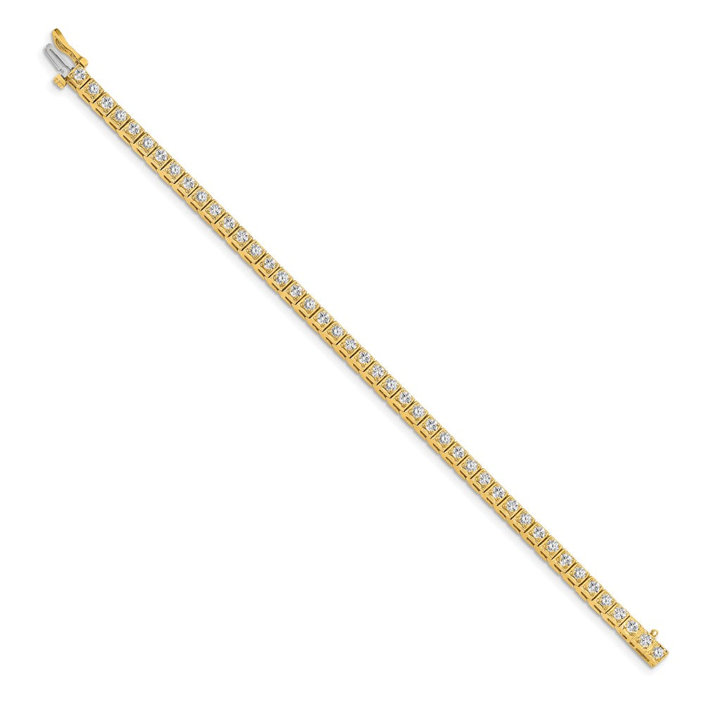 14k Complete 1.75 carat Round A Diamond 4-prong 7 inch Tennis Bracelet