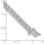 14k White Gold Complete 1.75 carat Round A Diamond 4-prong 7 inch Tennis Bracelet