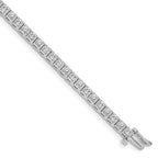 14k White Gold Complete 1.75 carat Round A Diamond 4-prong 7 inch Tennis Bracelet