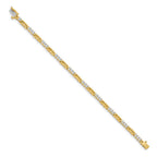 14k Complete 1.5 carat Round VS Diamond Paperclip Link 7 inch Tennis Bracelet