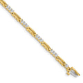 14k Complete 1.5 carat Round A Diamond Paperclip Link 7 inch Tennis Bracelet