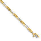 14k Complete 1.5 carat Round A Diamond Paperclip Link 7 inch Tennis Bracelet