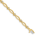 14k Complete 3/4 carat Round AAA Diamond Fancy Link 7 inch Bracelet