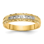 14k AA Quality 1/20 carat Diamond Trio Ladies Complete Wedding Band