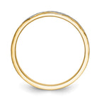 14k and Rhodium AA Quality 1/20 carat Diamond Trio Mens Complete Wedding Band