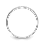 14k White Gold AA Quality 1/10 carat Diamond Trio Mens Complete Wedding Band