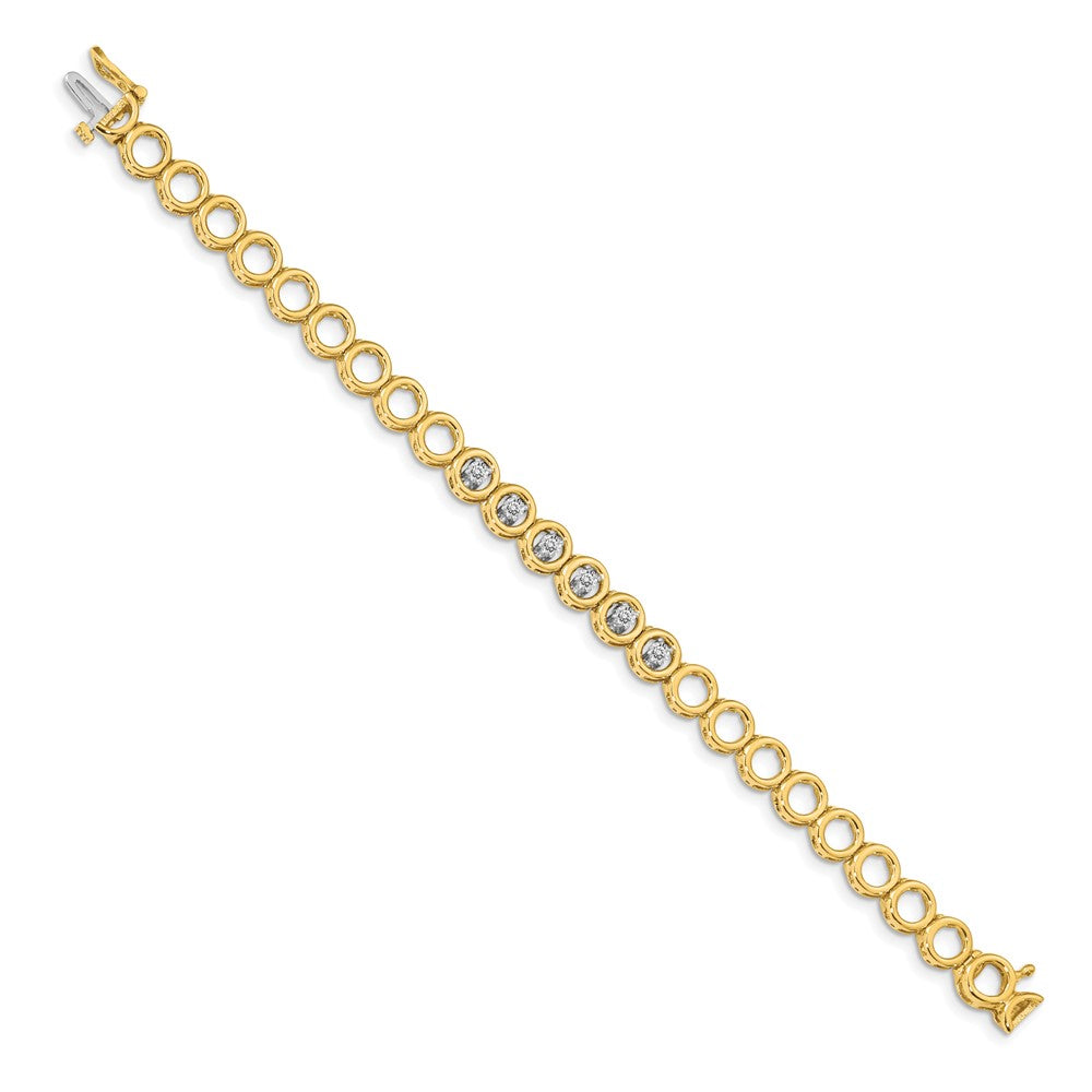 14k Complete 1/2 carat Round A Diamond Circle Add-a-Diamond 7 inch Tennis Bracelet