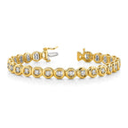 14k Complete 1/2 carat Round AA Diamond Circle Add-a-Diamond 7 inch Tennis Bracelet