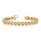 14k Complete 1/2 carat Round AAA Diamond Circle Add-a-Diamond 7 inch Tennis Bracelet