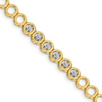 14k Complete 1/2 carat Round VS Diamond Circle Add-a-Diamond 7 inch Tennis Bracelet