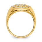 IB Goodman 14k 1 carat AA Diamond Mens Cluster Ring