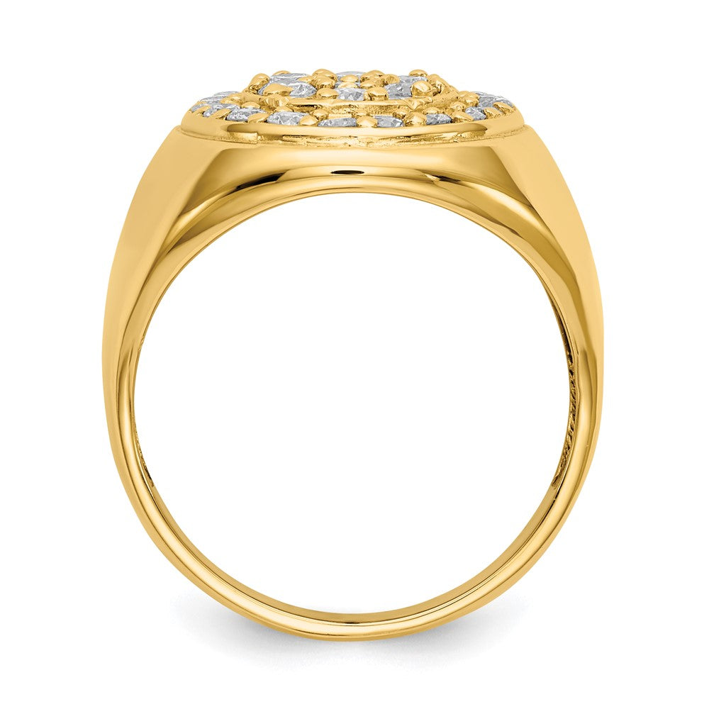 IB Goodman 14k 1 carat A Diamond Mens Cluster Ring