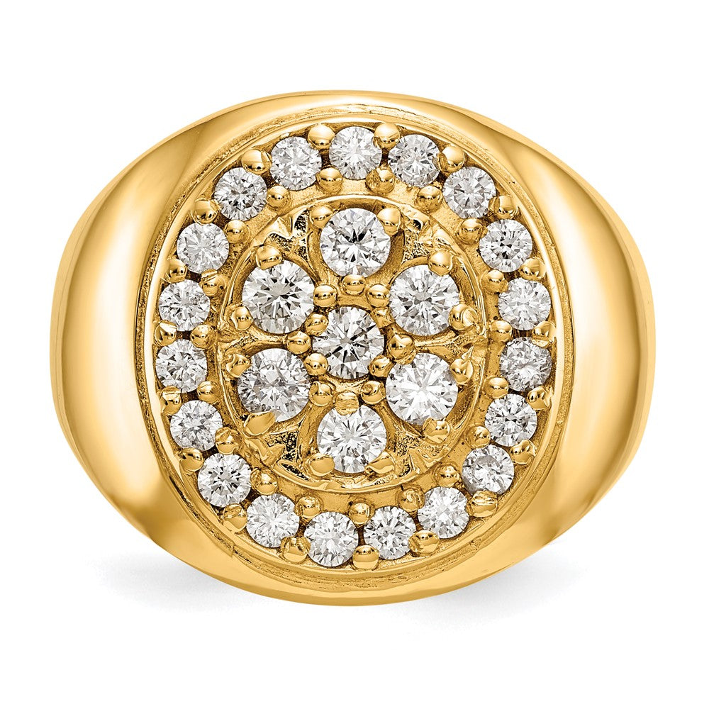 IB Goodman 14k 1 carat AAA Diamond Mens Cluster Ring
