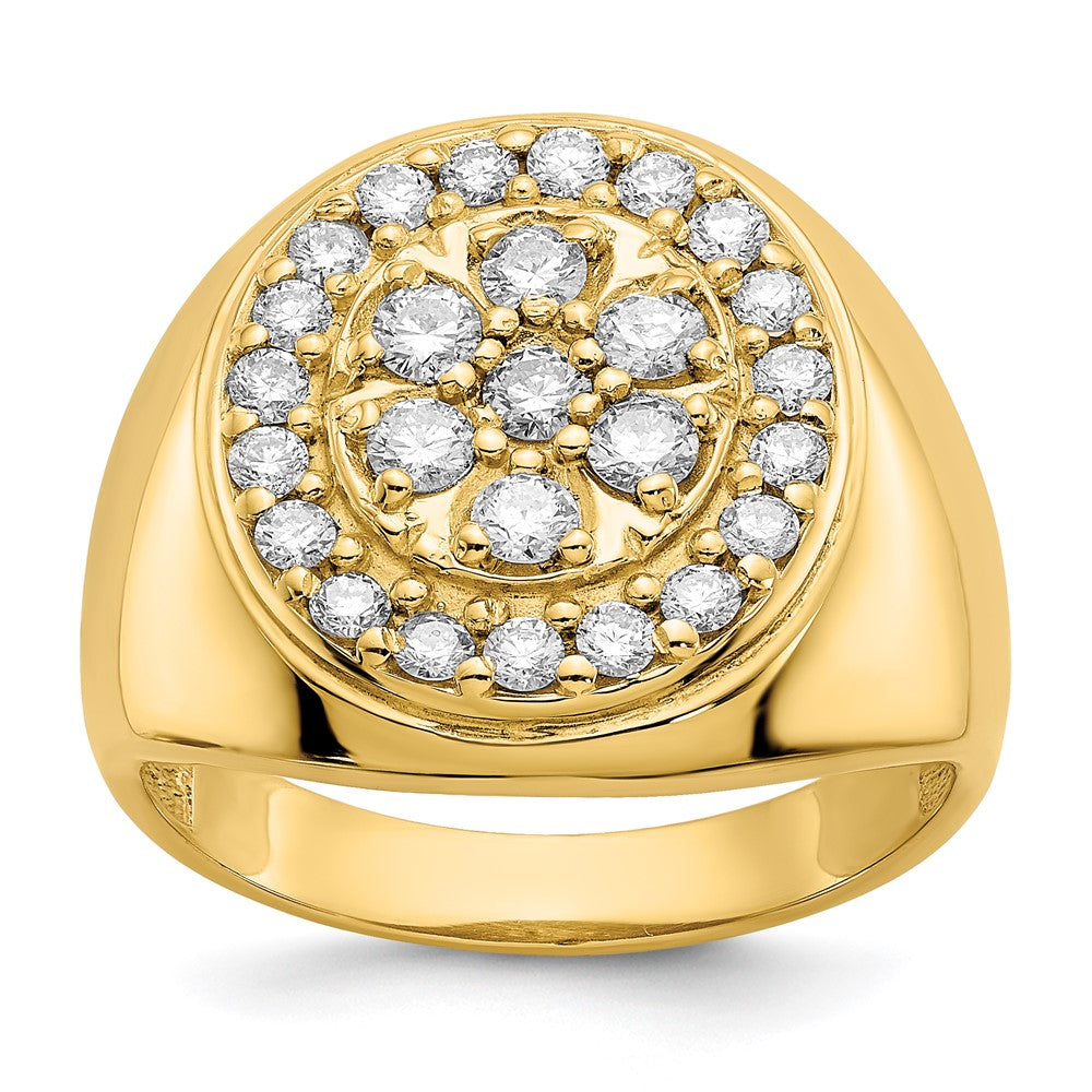 IB Goodman 14k 1 carat A Diamond Mens Cluster Ring