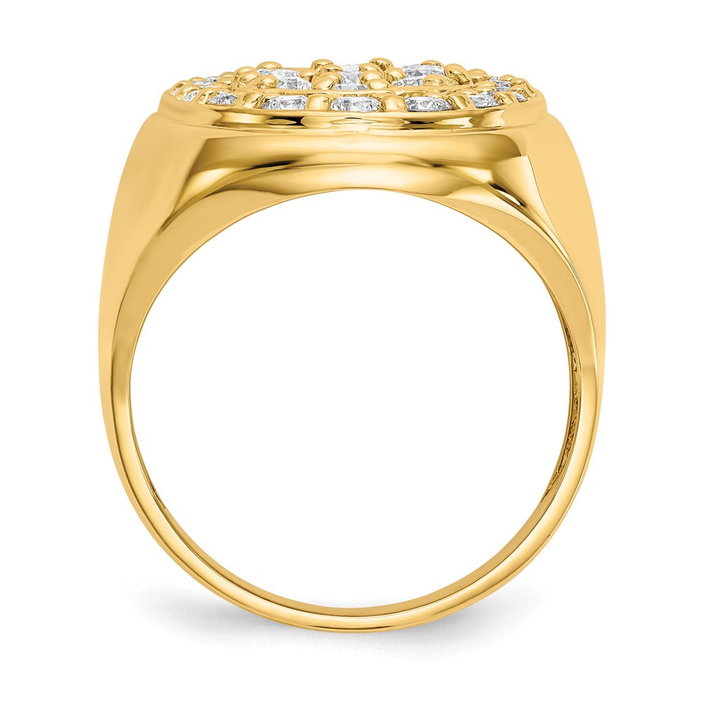 IB Goodman 14k 2 carat AAA Diamond Mens Cluster Ring