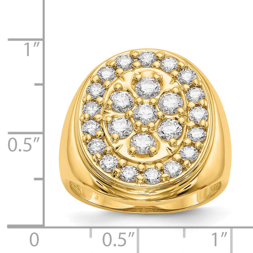 IB Goodman 14k 2 carat AAA Diamond Mens Cluster Ring