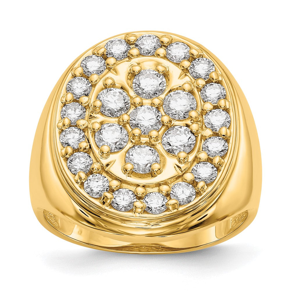 IB Goodman 14k 2 carat AA Diamond Mens Cluster Ring