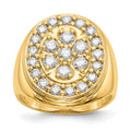 IB Goodman 14k 2 carat AA Diamond Mens Cluster Ring
