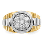 14ktt TRUE ORIGIN Lab Grown VS+, F+ Diamond men's ring
