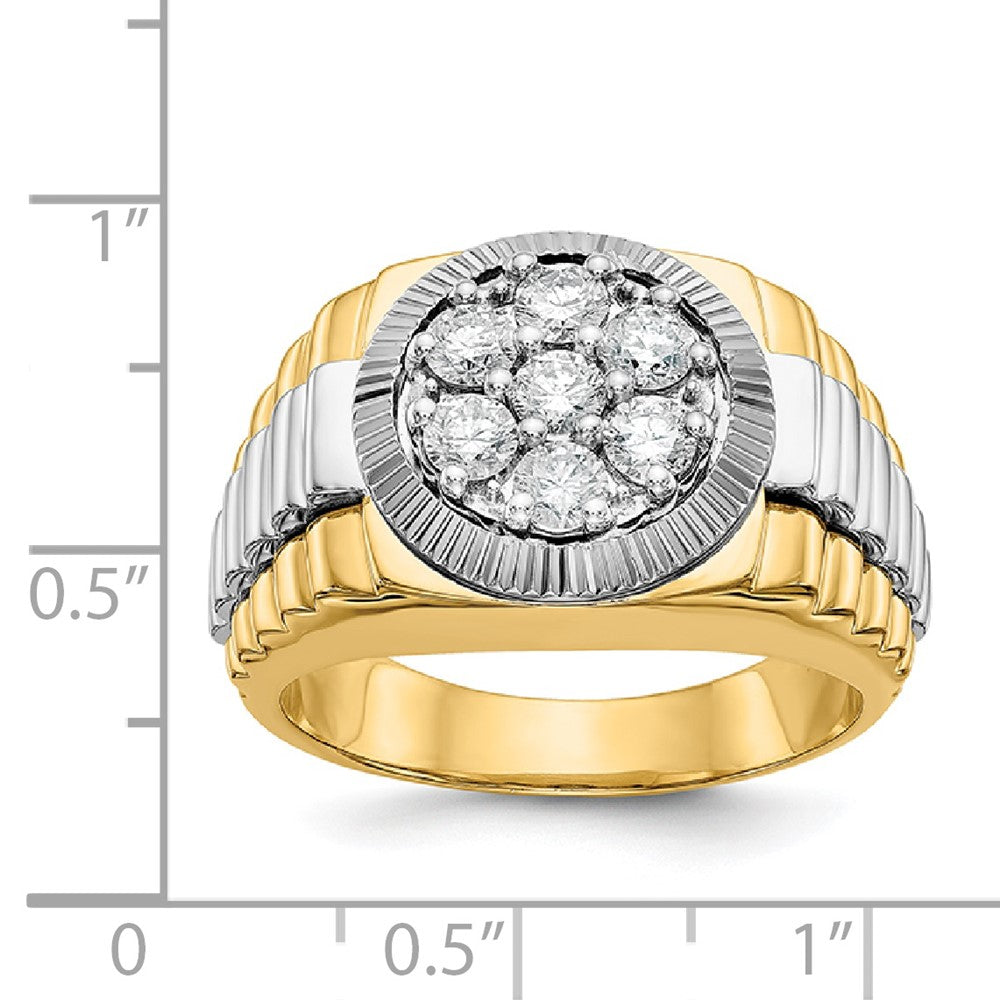 14ktt TRUE ORIGIN Lab Grown VS+, F+ Diamond men's ring