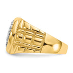 IB Goodman 14k 1 carat AA Diamond Mens Cluster Ring