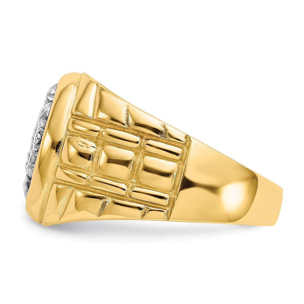 IB Goodman 14k 1 carat A Diamond Mens Cluster Ring