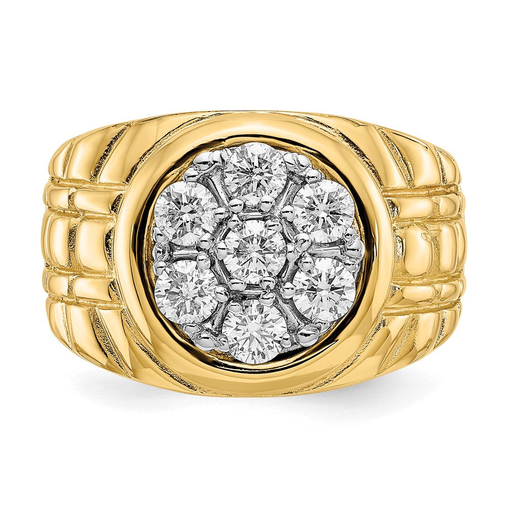 IB Goodman 14k 1 carat VS Diamond Mens Cluster Ring
