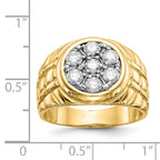 IB Goodman 14k 1 carat AAA Diamond Mens Cluster Ring