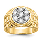 IB Goodman 14k 1 carat AAA Diamond Mens Cluster Ring