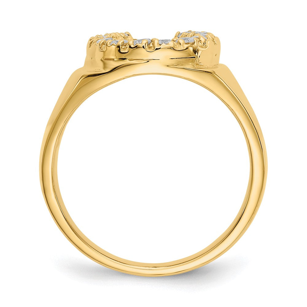 IB Goodman 14k 1/2 carat A Diamond Mens Horseshoe Ring
