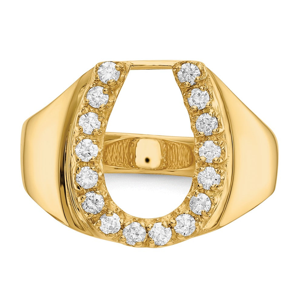 IB Goodman 14k 1/2 carat A Diamond Mens Horseshoe Ring