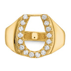 IB Goodman 14k 1/2 carat A Diamond Mens Horseshoe Ring