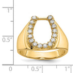 IB Goodman 14k 1/2 carat VS Diamond Mens Horseshoe Ring
