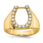 IB Goodman 14k 1/2 carat VS Diamond Mens Horseshoe Ring