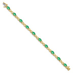 14k 7x5mm Oval Emerald bracelet