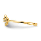14k Polished VS Diamond Two Hearts Ring