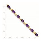 14k 7x5mm Oval Amethyst bracelet