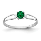 14k White Gold 4mm Round Mount St. Helens Split Shank Ring