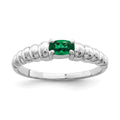 14k White Gold 5x3mm Oval Mount St. Helens East-West Ring