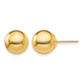 14k 9mm Polished Puffed Ball Post Earrings