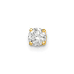 14k 1/3 carat Single Stud AA Diamond Earring