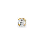 14k 1/10 carat Single Stud AA Diamond Earring