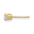 14k 1/6 carat Single Stud AA Diamond Earring