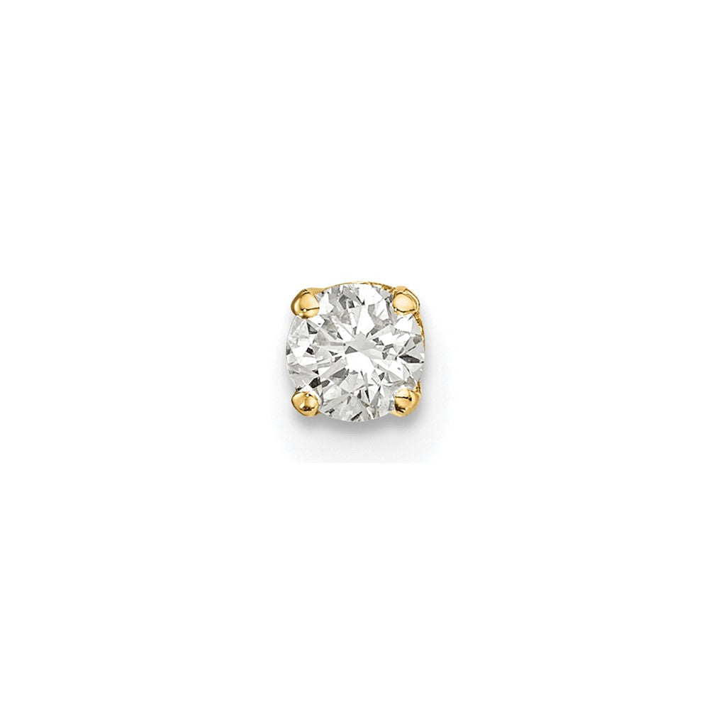 14k 1/6 carat Single Stud AA Diamond Earring