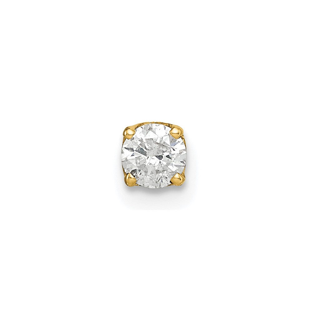 14k 1/5 carat Single Stud AA Diamond Earring